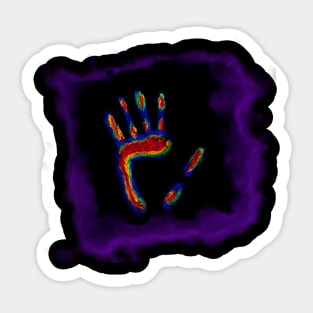 The alien's hand Sticker